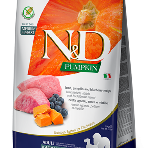 ND PUMPKIN CORDERO Y ARANDANOS PERRO  ADULTO MEDIUM Y MAXI